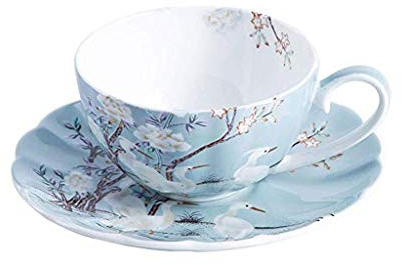 Élégante Tasse à café et Soucoupe en céramique, timbale déjeuner Tasse Maison Cuisine Bureau 200 ML