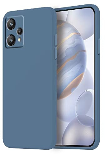 HONLEN Hülle für Realme 9 (4G) / 9 ProPlus / 9 ProPlus FreeFire Schutzhülle Case, (6.5 Inches) Liquid TPU Silicone Handyhülle mit Fallschutz Silikon Cover Lavender Grey