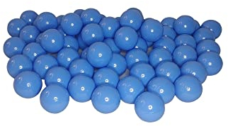 100 Bio Bällebad Bälle aus nachwachsenden Zuckerrohrrohstoffen (8cm Ø, Hellblau 44)