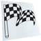 Kiwistar - Autoaufkleber - Mattschwarz - 24x22cm Zielflagge - Heckscheibe Auto Aufkleber wetterfest für Kfz LKW Mofa Truck - Sticker außen selbstklebend Tuning Zubehör für Fenster Fahrzeug Scheibe