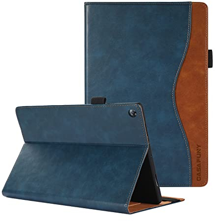 CASAFUNY Custodia Cover Compatibile con Huawei MediaPad M5 /M5 PRO 10.8 Pollici 2018, Custodia Protettiva Case in Pelle PU con Supporto e Slot per Scheda per Huawei Mediapad M5/M5 Pro, Blu