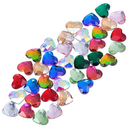 50 Pcs Joyería De Manicura De Amor Diamantes De Imitación De Uñas De Corazón Encantos Del Corazón Del Arte Del Clavo Gemas De Cristal Para Uñas Accesorios Súper Flash Vidrio