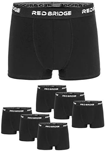 Redbridge Herren Boxershorts Set – 6er Pack enganliegende Unterhosen aus Baumwolle – Elastischer Bund mit Logo – Bequeme Unterwäsche im klassischen Schnitt