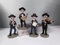 JORAE Skelett-Statue, Mariachi-Band, Totenkopf, Halloween-Figuren, Heimdekorationsset, Tag der Toten, Sammlerstück, Volksmusiker, 14 cm