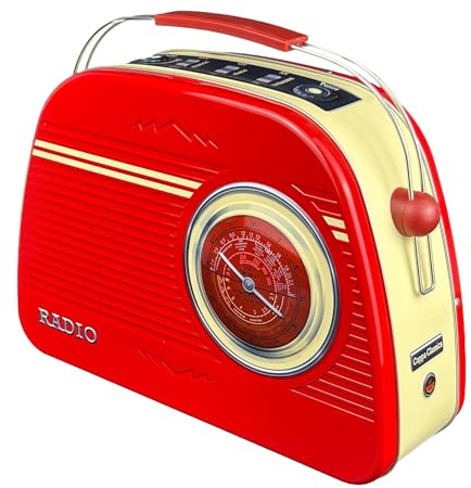 MediMuc Runde Radiodose rot groß - Aufbewahrungsdose, Keksdose, Blechdose - lebensmittelecht - Vol. 3,0l - Maße: (Länge x Breite x Höhe): 31,8 x 22,4 x 7,0cm