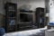 Komodee Wohnwand Wohnzimmerset Tivoli Grande, Schwarz/Schwarz, Breite 250cm x Höhe 159cm x Tiefe 35cm, ohne LED, für Wohnzimmer, Schlafzimmer