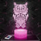 Nachttischlampe - Touch-Nachtlicht Eule Tier 3D-LED-Lampe Illusion, Geschenkidee Weihnachten Geburtstag Junge und Mädchen Nachttischlampe Kinder- oder Erwachsenenzimmer