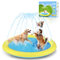 Nobleza Dog Paddling Pool, D100cm/39in Foldable Dog Pool, Thickened Paddling Pool for Dogs, Anti-Slip Doggy Pet Sprinkler Splash Pad, Durable Water Play Mat, Portable Summer Outdoor Garden Water Toy