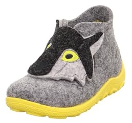 Superfit Baby Jungen HAPPY Hausschuhe, GRAU/GELB 2010