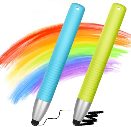 Flintronic Stylets pour Tablettes Enfants, Stylet pour écran Tactile pour Enfants Compatible, Stylet pour Tablette avec iPhone/Android/Air/iWatch/iPad Pro/Mini/Kindle/Montre Intelligente pour Enfants