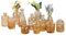 Ensemble de 12 Petits Vases à Bourgeons en Verre - Mini Vases Transparents pour Fleurs, Style Vintage pour Centres de Table, Décoratifs (Brun)