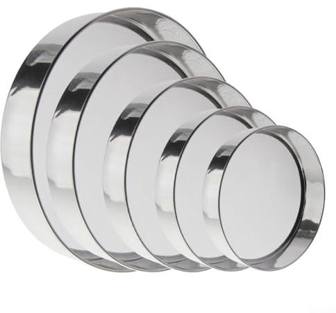 40 setaccio per farina in acciaio, 10/12/15/18/21 cm, setaccio da cucina fine rotondo per farina di riso, cereali, fagioli, frutta e verdura, 1 pezzo (D)