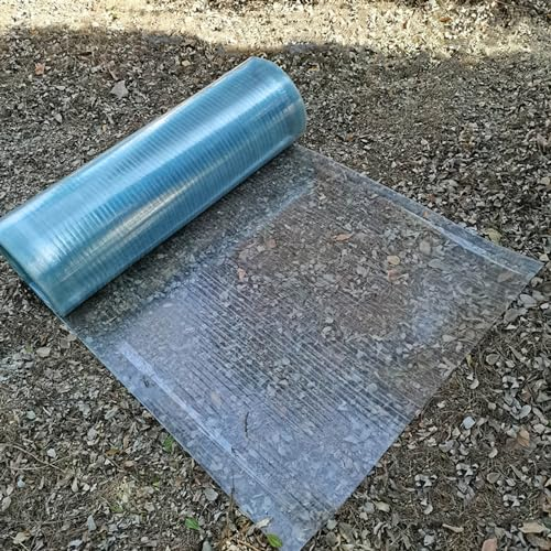 LRYELWA Polycarbonat-Dachplatten,Transparente Stoßfestes PC Endurance Board,Isolierplatten,Frühbeet Ersatzplatten für Carports,Vordächer,Terrassen,Balkon,Leicht zu Schneiden (1,2m x 9m)