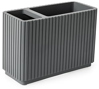 Newly Launched Blue Canyon Berkeley Toothbrush Tidy, Durable Construction, Bathroom Storage Organiser, Toothbrush Caddy, Bathroom Countertop Storage, Brush Holder, Versatile Holder, Lightweight, Grey