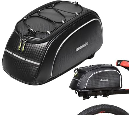 Sac de sacoche de vélo - Sac arrière imperméable pour vélo de 8 L, sac réfléchissant pour coffre de vélo | Sac de rangement pour coffre de vélo de grande capacité, bo