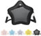 semmoi Ita Bag Kawaii Sternförmiger Rucksack - Große Kapazität Wasserdicht Leicht Crossbody Tasche, Schwarz