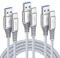 SENGEXIN Cavo USB Type-C [3 Metri,3Pezzi],Extra lungo Cavo USB C Nylon Ricarica Rapida Cavo Tipo C per Samsung Galaxy S24 S23 22 Ultra S21 S20 Plus S10 S9 A12 A21s A20e A71 A51,Huawei P40/P30,PS5