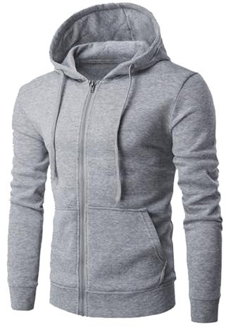 Herren Einfarbige Strickjacke Mit Kapuze, Lockere Sport Sweatjacke Mit Reißverschluss, Hoodie Stilvoller Slim Fit, Übergangsjacke Weich Und Bequem, Kapuzenjacke Klassisch Aus Hochwertiger Cardigan