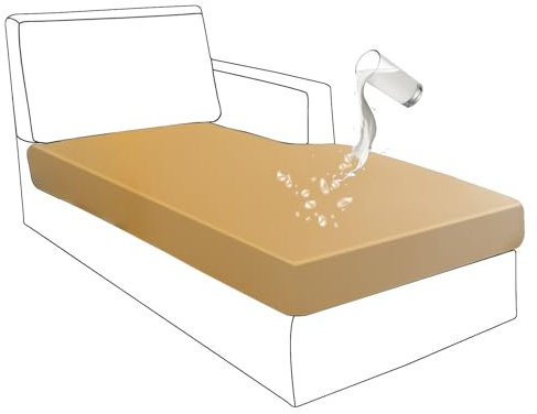 BXFUL Sofa Sitzkissenbezüge wasserdichte Leder Sofakissenbezüge öldicht Sofa Kissenbezüge Stretch Rückenlehnen Kissenbezug Couch Sofa Sitzbezug (Großer Chaise-Sitz,Gelb)