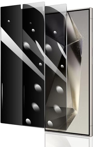 2 Stück Sichtschutz Schutzfolie für Samsung Galaxy S24 Ultra, Anti-Spy Panzer Schutz Glas, Anti-Spionage Panzerfolie, Display Sichtschutzfolie aus gehärtetem Glas, Privacy Schutzglas, Anti- Kratzer
