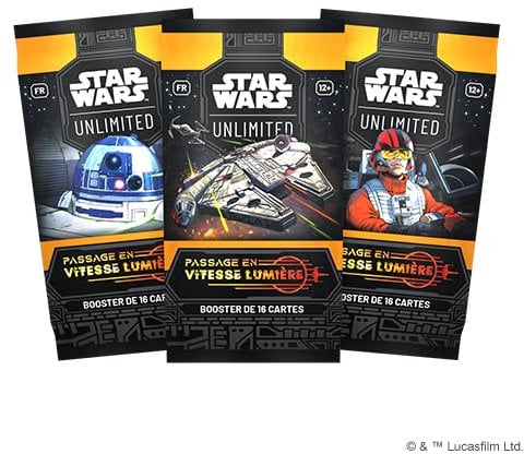 Asmodee - FFG - Star Wars Unlimited, Jeu de Cartes à Collectionner - Passage en Vitesse Lumière : Booster de 16 Cartes - Jeu de société - pour Adultes et Enfants, dès 12 Ans - Version française