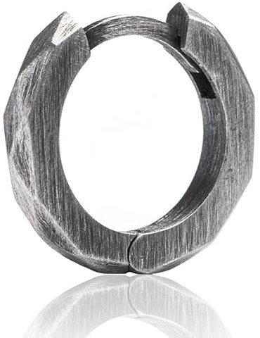 REYTEL Handgefertigt Ohrringe Silber 925 FLASH – Kleine Creolen Wikinger Ohrring für Herren Damen – Durchmesser 1,74CM –Ausgefallene Schmuck Geschenk für Frauen Männer