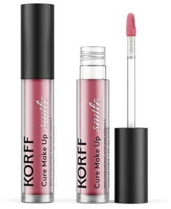Korff Comfort Lip Gloss, con Acido Ialuronico e Vitamina E, Idratante e Volumizzante. Tonalità 03 Petal, 4 ml