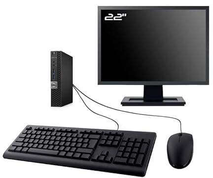 PC Dell 7040 Micro Schermo 22 Intel I7-6700T RAM 16GB SSD 4TB WiFi W11 (ricondizionato)