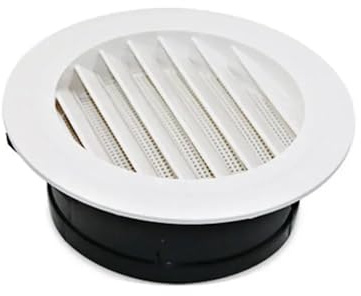 YGLONG Lüftungsgitter 1pc ABS Decke Wand Luft Belüftung Abdeckung Runde Führung Air Vent Grille Jalousie 75/100/125/150/200mm Küche Bad Luftauslass(200mm)