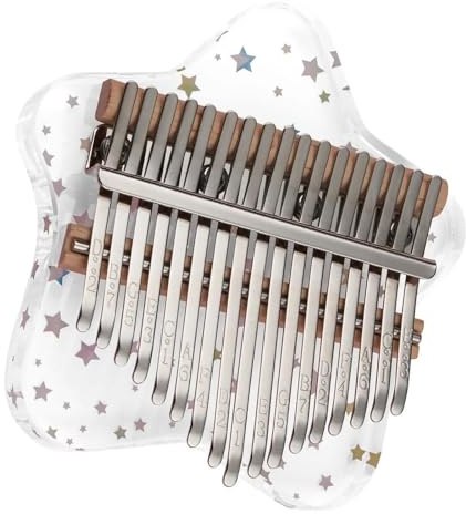 Kalimba Musikinstrumente aus Acryl für Erwachsene und Anfänger(WHITE)