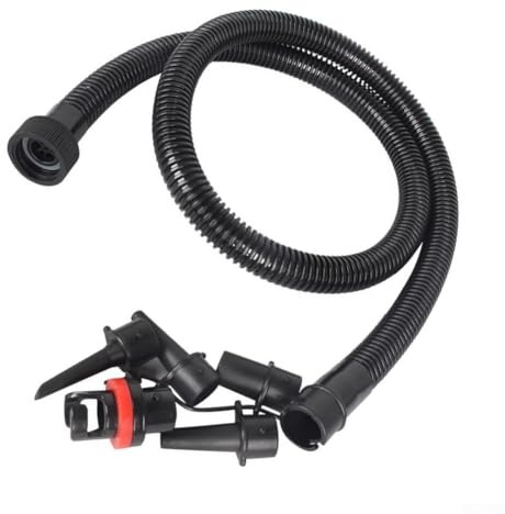 Aprilsunnyzone 1 2m Inflatable Air Pump Hose With 5 Nozzles Compatible With For Kayak, Paddle Board, Mattress, Sofa, Beach Ball, And Toys