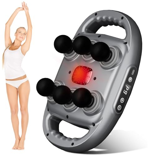 AURIVEE 6 Kopf Massagepistole Profi mit 9 Stufen & 9 Modi, Elektrischer Massagegerät für Tiefes Gewebe an Rücken, Beinen, Armen, Gesäß - Muskelentspannung, Geschenk für Männer/Frauen