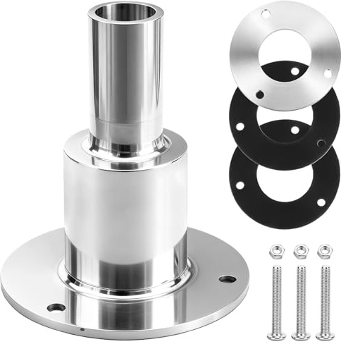 Durch Rumpf Auspuff Hautanpassung für 24mm Abgasschlauch, Edelstahl 316 Schiffsauspuff Rohrauspuff, Diesel Standheizung Auspuff, Dieselheizung Zubehör für LKW Boot Auto, Gerade Rohr