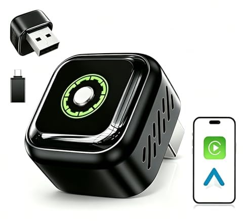 Adattatore CarPlay Wireless Android Auto: Adattatore Wireless 2-in-1 per CarPlay & Android Auto – Upgrade 2026 Adattatore USB/Type-C senza Fili Veloce Stabile Compatibile iOS 10+ Android 11+