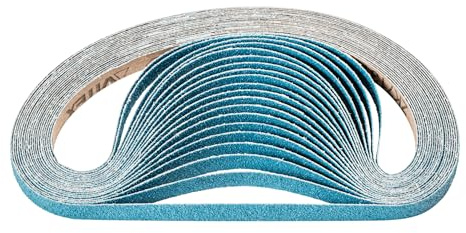 PFERD 586211 Kurzbänder BA, Flexible Schleifmittel, Ausführung Zirkonkorund Z, 60 Korngröße, 12mm x 610mm, 100 Stück