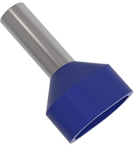 Embouts double de câble 0,5-16 mm² isolés Gaines d'extrêmité de cables 10-1000 unité sélection: (100 pièces, 16 mm² bleu)