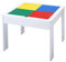Liberty House Toys with top Wooden Activity Table mit reversiblem Oberteil, Holz, weiß, 58.0 x 58.0 x 48.0 cm