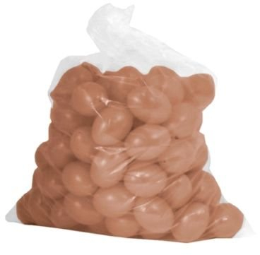 Prell Ostereier Plastik/Kunststoff, Eier, Deko, Osterdekoration, zum Aufhängen, Bemalen und Dekorieren ca. 60mm 100 Stück naturbraun