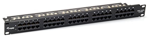 Equip Patchpanel 50x Cat3 19 1HE ISDN schwarz
