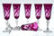 JUL Set 6 farbige handgemalte Sektgläser aus Bleikristall Champagner Prosecco