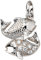 Jobo Sternzeichen-Anhänger Fische aus 925 Sterling Silber mit Zirkonia