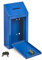Metall-Spendenbox & Sammelbox Büro Vorschlagsbox Secure Box mit Top Coin Slot und Schloss inklusive 2 Schlüsseln – einfache Wandmontage oder Arbeitsplatte (blau)