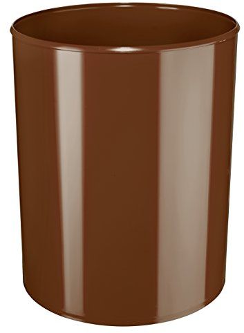 HAN Sicherheitspapierkorb 1814-F-08 in Braun/Flammhemmender Papierkorb in elegantem Design/Für mehr Sicherheit im Büro/Fassungsvermögen: 13 Liter