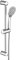SCHÜTTE 64830 Napoli Stangenbrauseset, Brausestange mit Duschkopf, Duschbrause, Brausegarnitur mit Handbrause, Duschstange mit Brause, 4 Strahlarten, Duschset, Chrom