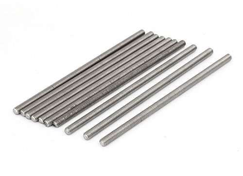 sourcing map 10 Stück Gewindestangen M5x120mm Edelstahl 304 Gewindestift Metrischem Vollgewinde Bar Gewindestäbe für Befestigung CNC-Werkzeugmaschinen 3D-Drucker Industrie Geräte