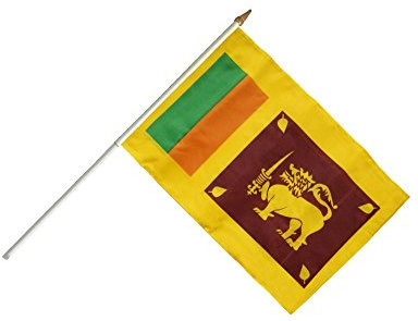Stockflagge/Stockfahne Sri Lanka + gratis Sticker, Flaggenfritze®