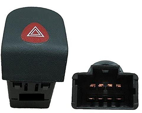 Bouton Warning Noir Feux DE DETRESSE Compatible avec Kangoo 7700308821 @Pro-Plip