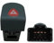 Bouton Warning Noir Feux DE DETRESSE Compatible avec Kangoo 7700308821 @Pro-Plip