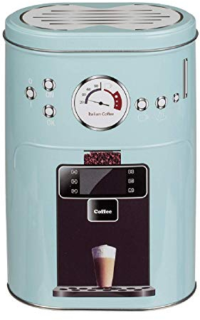 LGV Contenitore Barattolo Vintage per Caffe' in Metallo Design Macchinetta per Espresso 3 Colori Porta Cialde e Capsule