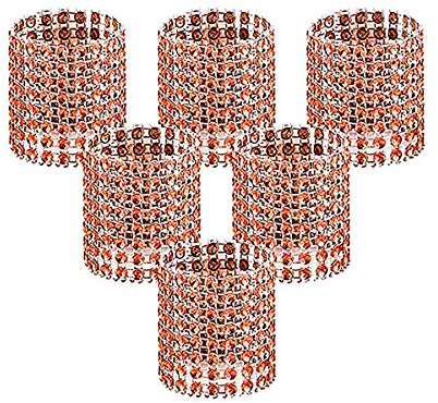 Serviettenringe, Roségold Bling Strass Diamant Serviettenschnallen für Tischdekoration, Hochzeit, Abendessen, Party, DIY Dekoration, Set mit 50 Stück